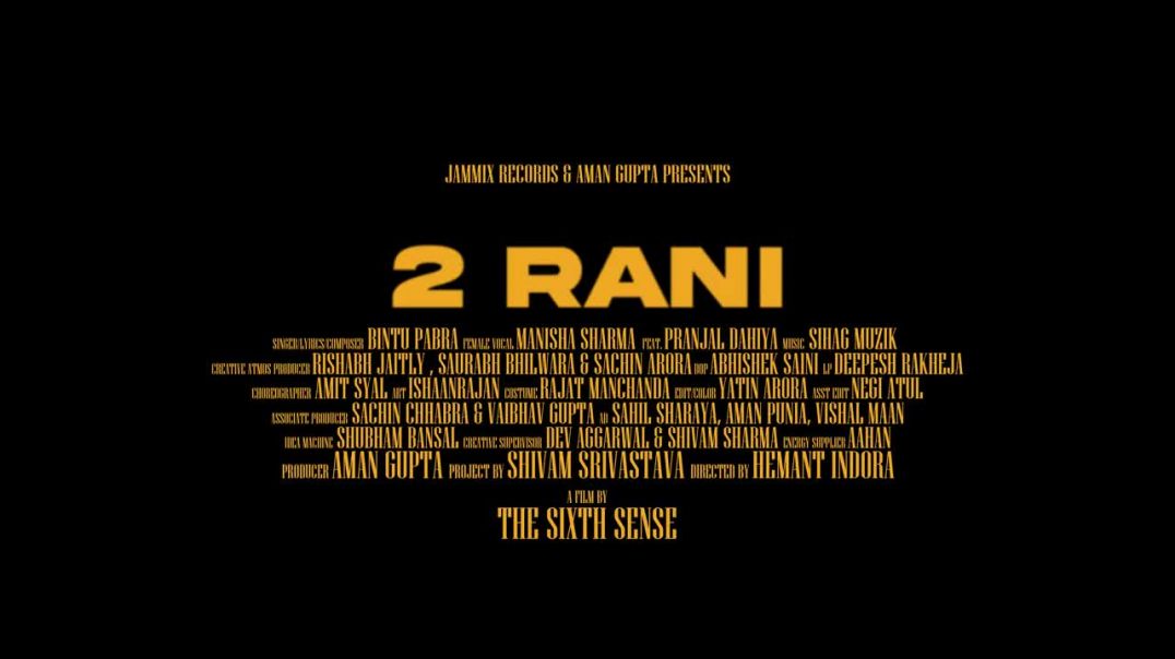 ⁣2 Rani (Official Video) Bintu Pabra _ Pranjal Dahiya _ Manisha Sharma _ New Haryanvi Song 2026