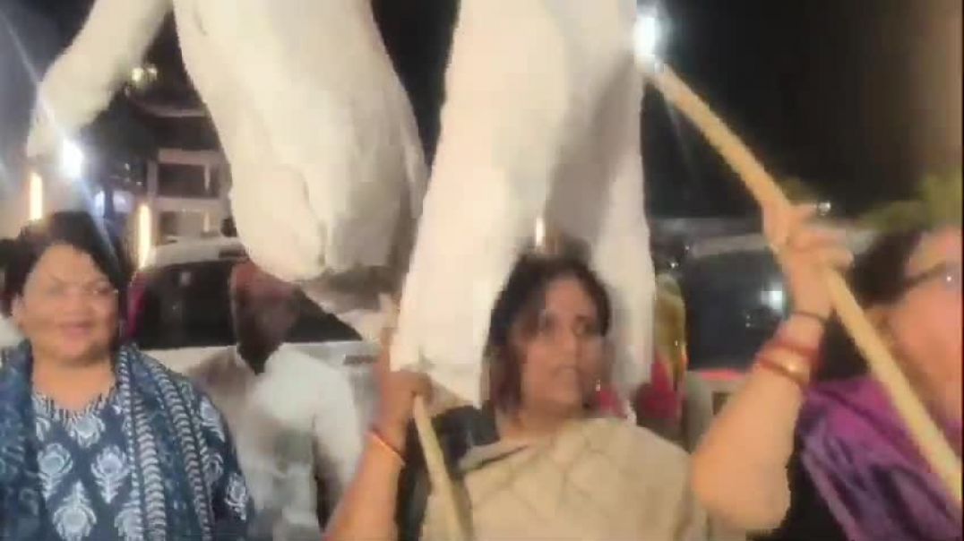 ⁣Women protest against Opposition for blocking Women Reservation bill