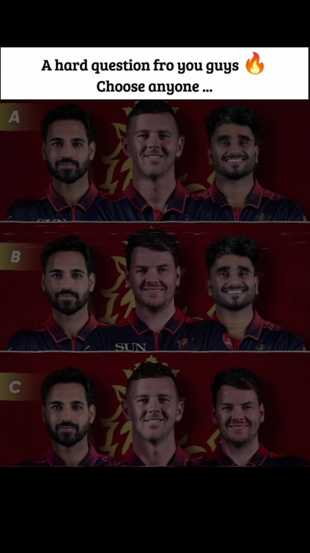 Choose anyone 🥵☠️ | RCB bowling lineup | RCB vs RR | #rcbians  #cricket