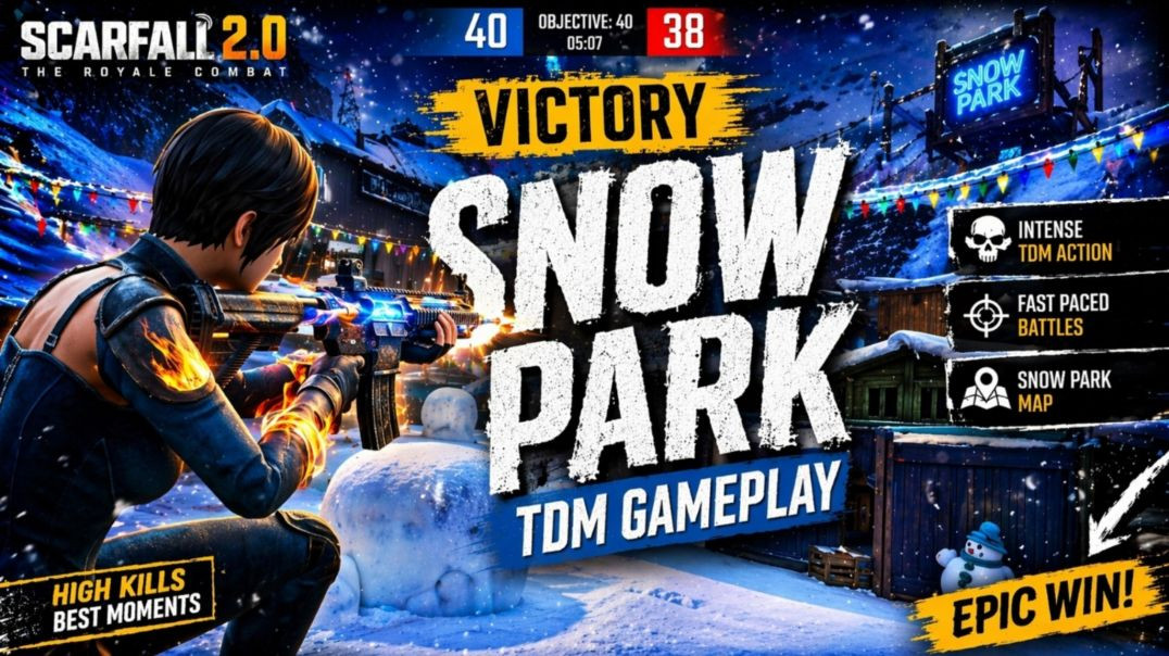 ⁣SCARFALL 2.0 Snow Park TDM 🔥 Insane Gameplay | Epic Win!