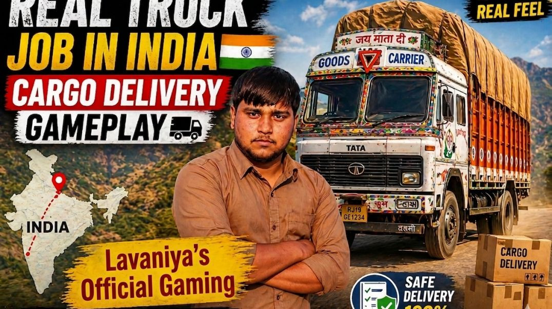 ⁣Real Truck Job in India 🇮🇳 | Cargo Delivery Gameplay