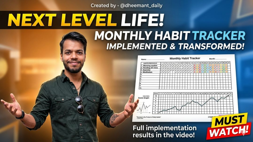 ⁣Monthly Habit tracker apply in your life and change your life