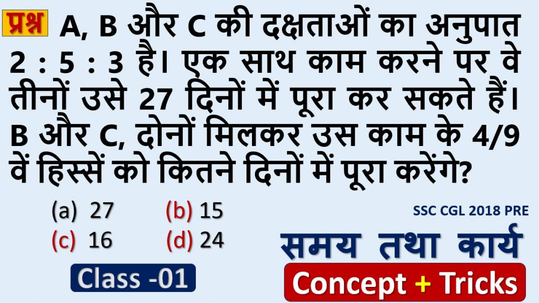 ⁣Time & Work Exam Hack | कम समय में सही उत्तर कैसे निकालें