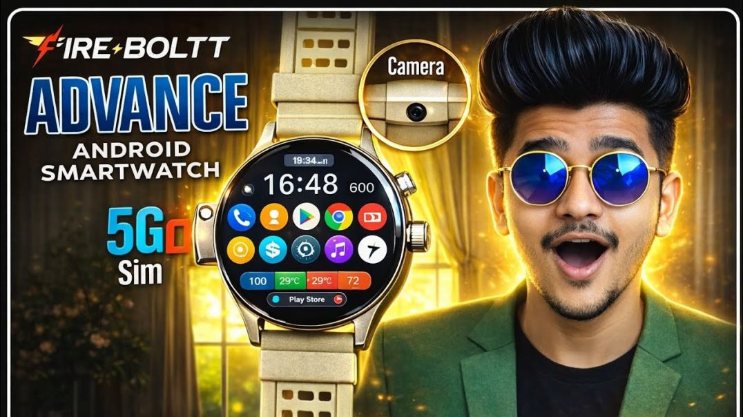 ⁣I Bought Powerful 4G Android Smartwatch🔥 || With Chat GPT, Ai, HD Camera, 4GB+64GB