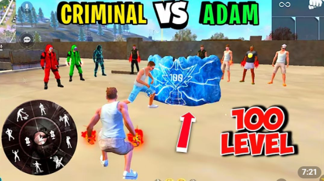 ⁣Free Fire Gloowall vs Gloowall Challange 😱 90 Lv Gloowall Vs 100 Lv Emote Fight ⚡ Garena Free Fire