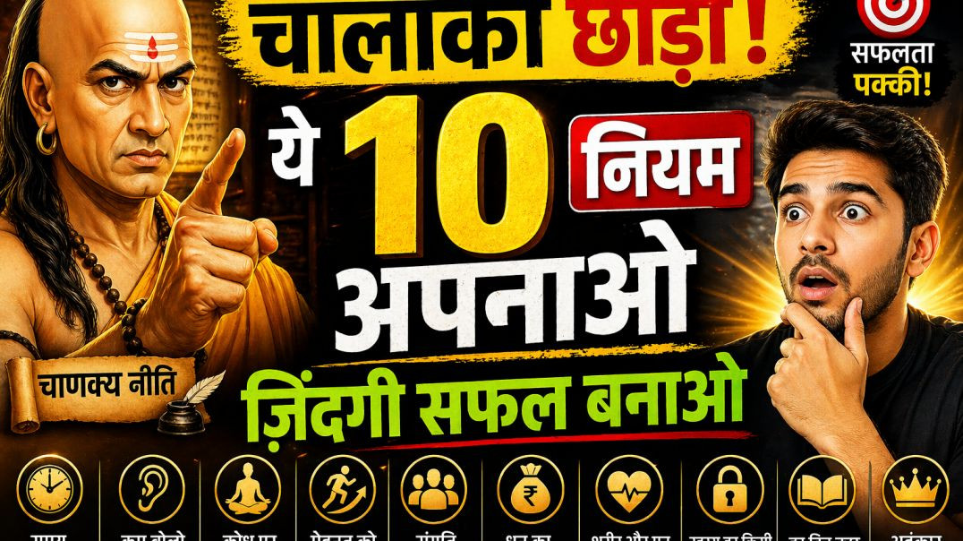 ⁣चालाकी छोड़ो, ये 10 नियम बना लोगे तो जिंदगी सफल होगी | चाणक्य नीति 🔥