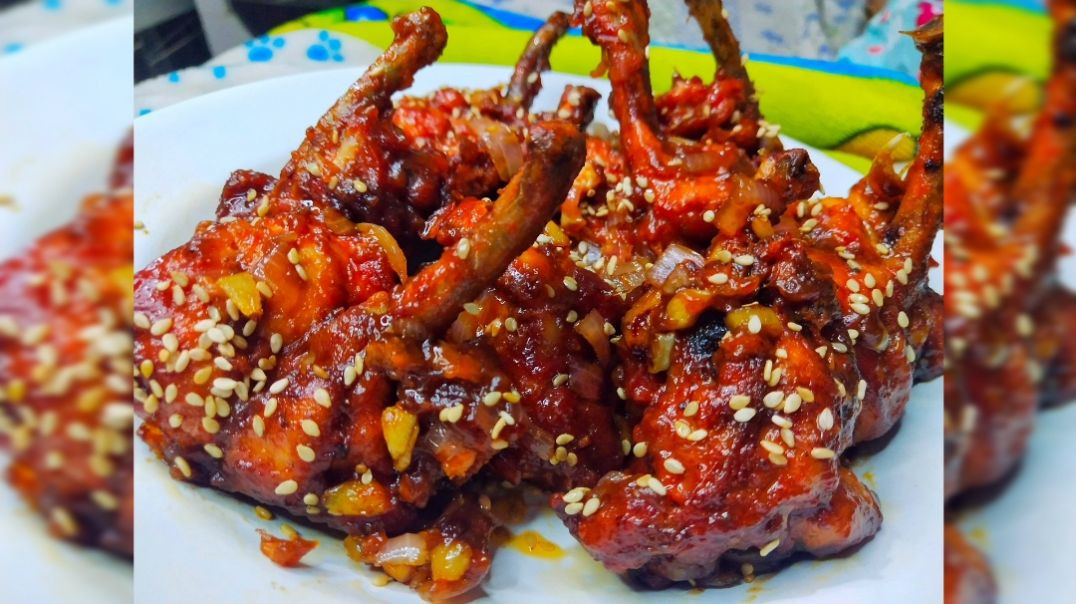 ⁣Szechwan chicken lollipop Recipe