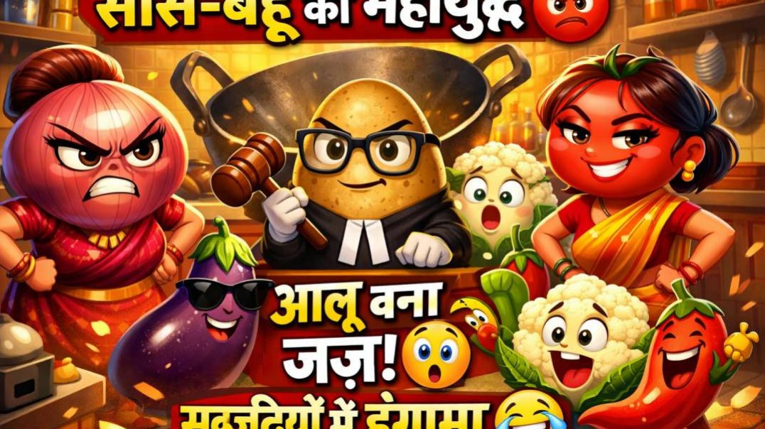 ⁣आलू-प्याज का तड़का पति-पत्नी का मजेदार झगड़ा  | Funny Hindi Story
