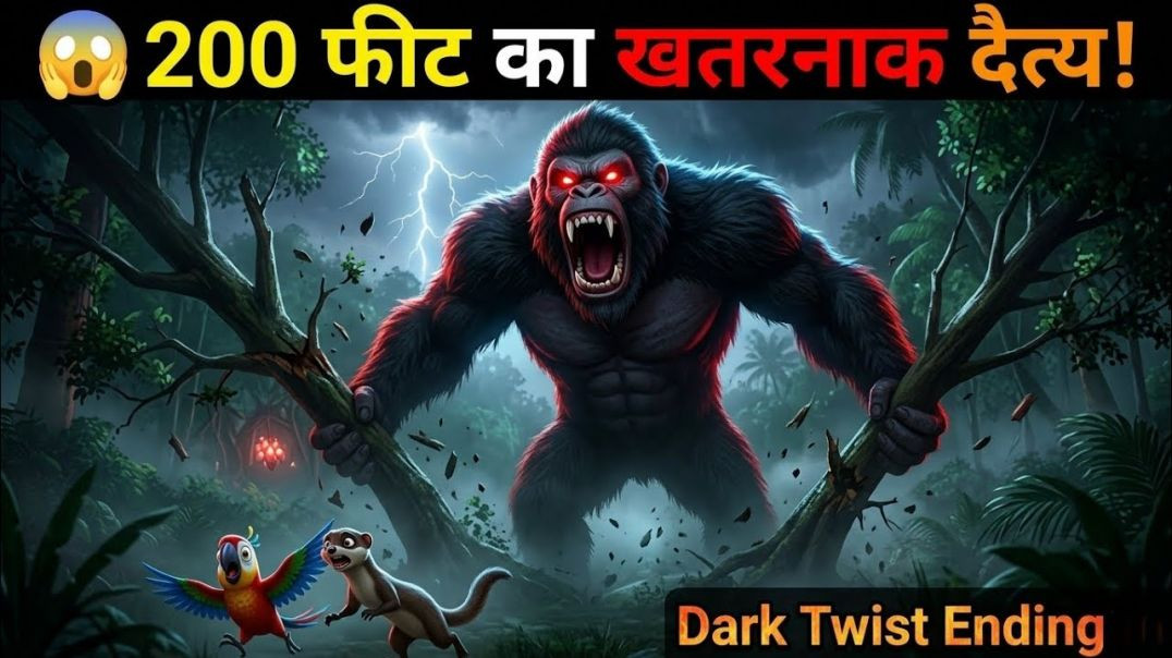 😱 200 फीट का खतरनाक मोटू  दैत्य बंदर! _  Non-Stop जंगल सस्पेंस थ्रिलर _ Dark Twist Ending