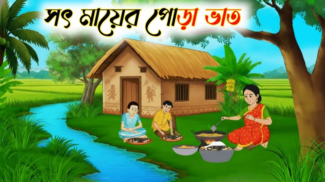 সৎ মায়ের পোড়া ভাত | Bangla Moral Story Cartoon Video | ঠাকুমার ঝুলি কার্টুন গল্পঃ