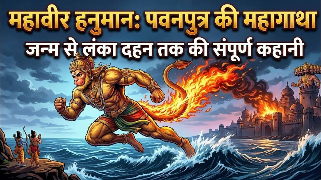 ⁣🚩 हनुमान जी की पूरी कहानी: जन्म, श्राप और श्री राम से मिलन तक! 😱 | Ramayana 3D Animated Bhakti Story