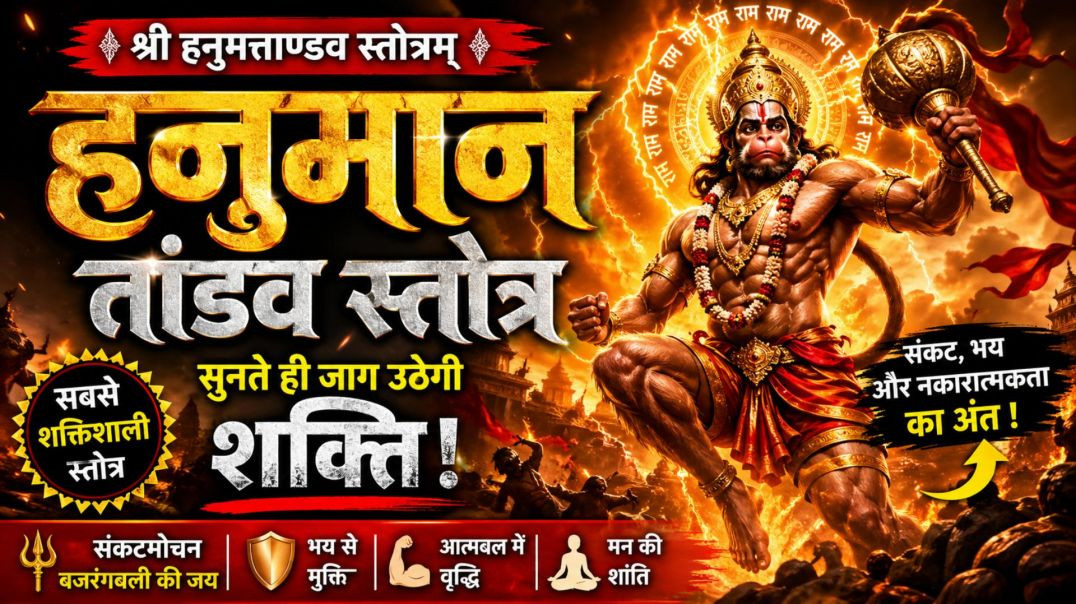 🚩 Hanuman Tandav Stotram /डर और संकट का अंत /भक्ति और शक्ति का महासंगम