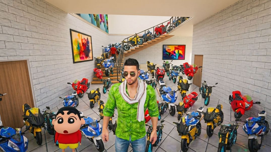 ⁣Franklin Hide Shinchan's Bikes ! indian theft auto simulator