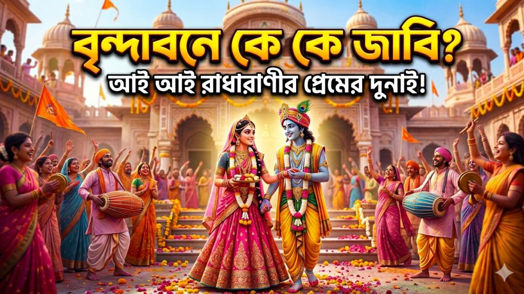 ⁣বৃন্দাবনে কে কে জাবি? আই আই রাধারাণীর প্রেমের দুনাই! 🙏 বৃন্দাবন ভক্তিগীতি ২০২৬