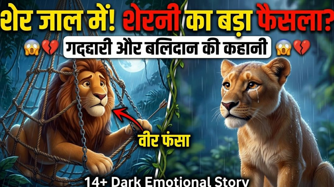 ⁣😱💔 शेर फंस गया जाल में… शेरनी ने जो धोखा दिया, दिल टूट जाएगा! 😭 | 14+ Dark Jungle Betrayal Story