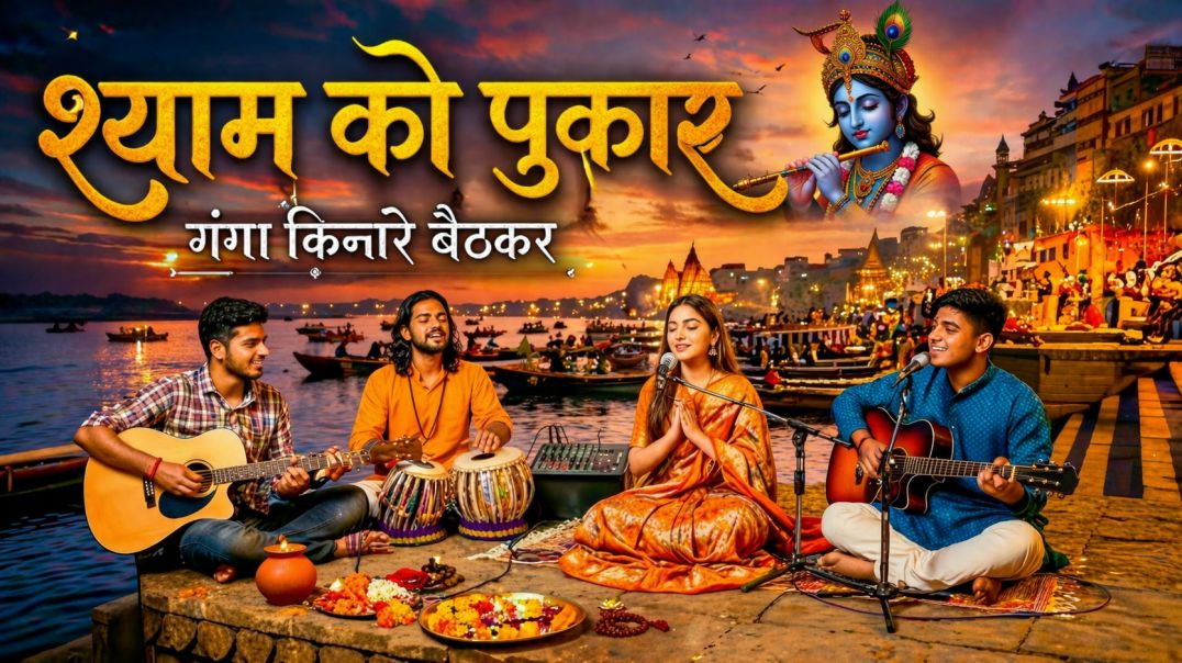 ⁣श्याम को पुकार | गंगा किनारे बैठकर भजन | Beautiful Krishna Bhajan 2026 | Evening Ganga Aarti Songश्य
