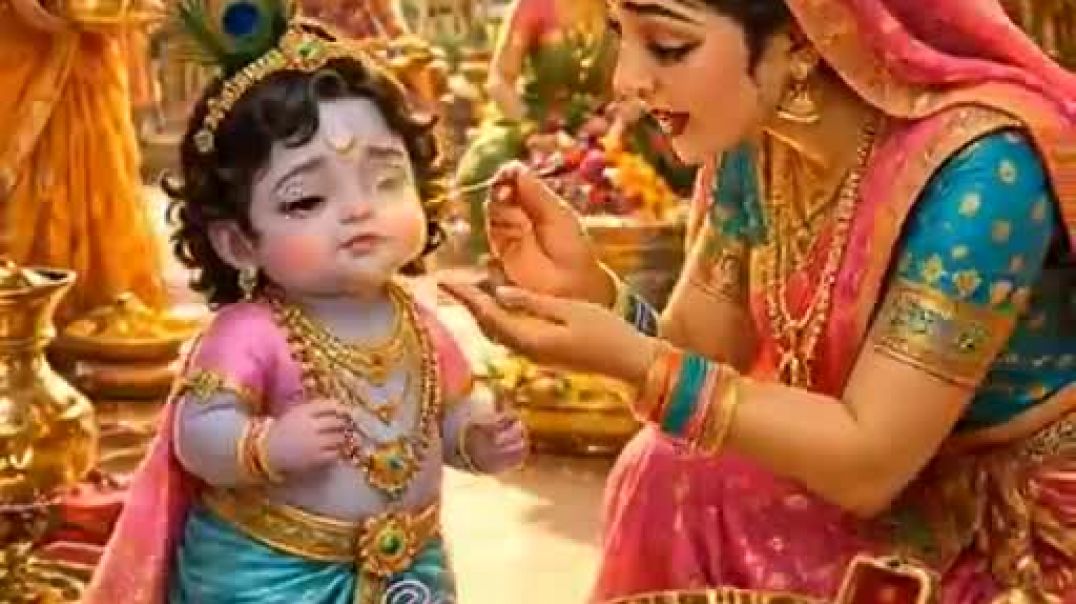 कान्हा_की_जिद_देखो_😄___सबके_कान_छिदवाए_फिर_खुद_माने!#krishnaleela_#krishnaleela(360p)