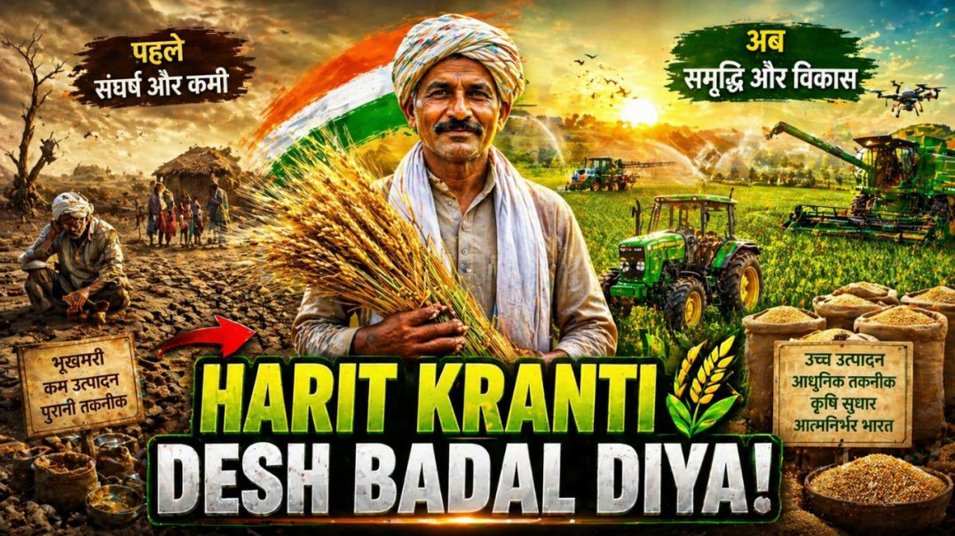 ⁣Harit Kranti 🌾 | Green Revolution Ne Badla India 🇮🇳 | Krishi Sudhar #shorts