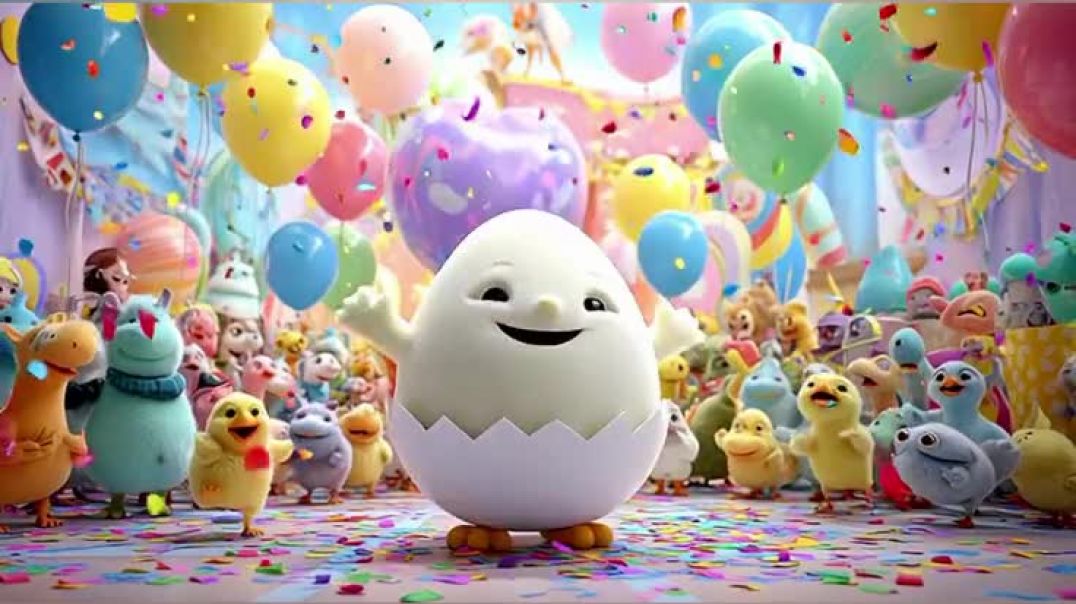 ⁣Humpty Dumpty Sat On A Wall Ryme