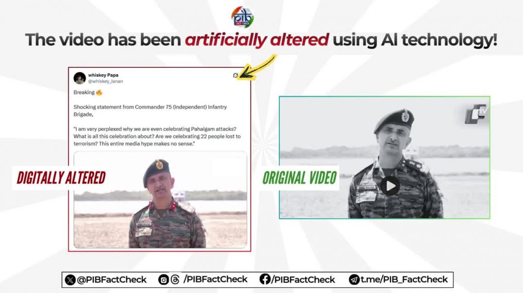 ⁣Fake News - AI Altered video of Brigadier Neeraj Khajuria