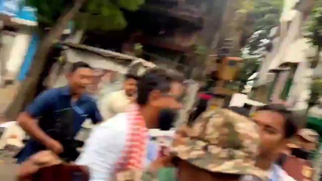 ⁣Suvendu Adhikari charged at TMC workers in Bhavanipur West Bengal