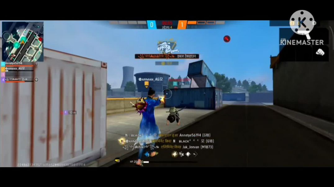 ⁣Free fire max 1 vs 4 😭😭