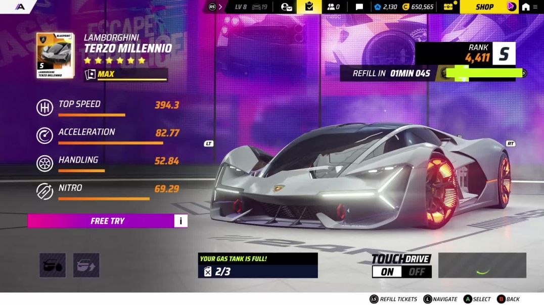 ⁣ASPHALT 9 | 6* Lamborghini Terzo Millennio Test Drive in Welcome To The Jungle MP