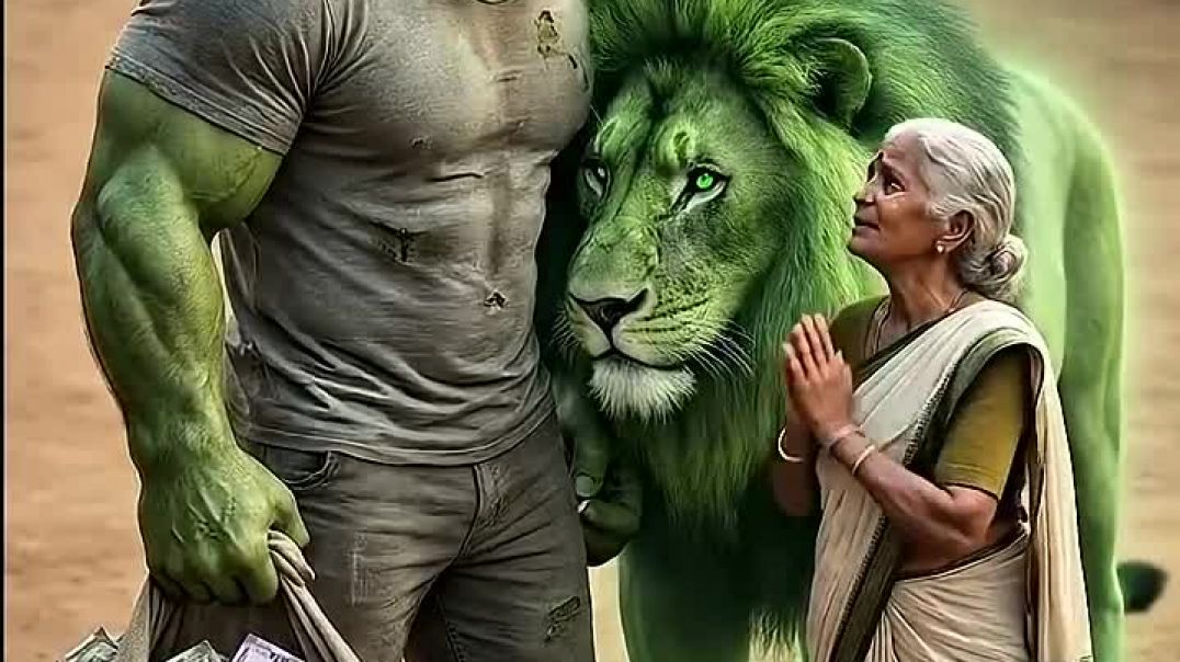 ⁣hulk or lion dono gareebee me jee rahe phir 🤯😭 #hulk_ #aihulk_ #deshihulk_ #lion_ #hulkvsvenom_