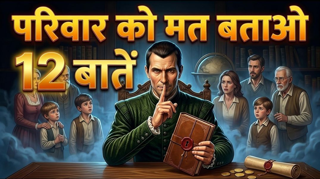 ⁣परिवार से भी ये 12 बातें छुपाओ 🤫 | Machiavelli Life Lessons (Hindi)