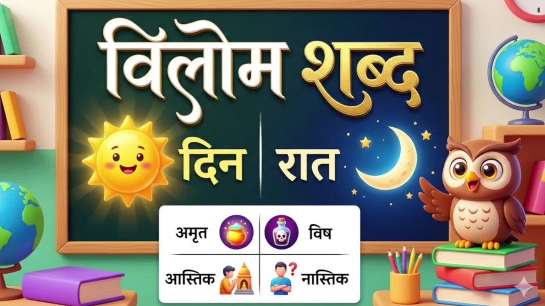 हिंदी व्याकरण से जुड़े महत्वपूर्ण विलोम शब्द