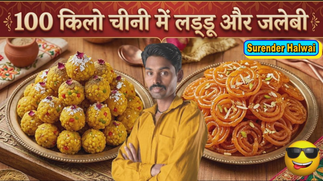 ⁣50 किलो चीनी के लड्डू और 50 किलो चीनी की जलेबी का पूरा कच्चा चिट्ठा! #laddoorecipe #sweetrecipe