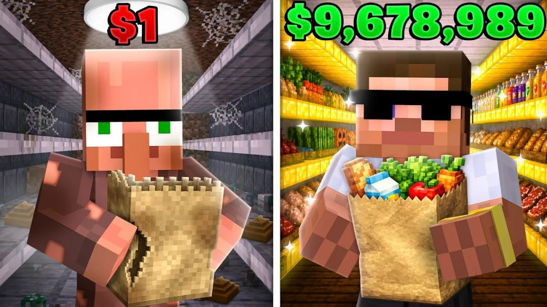 ⁣$1 vs $9,999,999 STORE in Minecraft! #minecraft #carrydepie