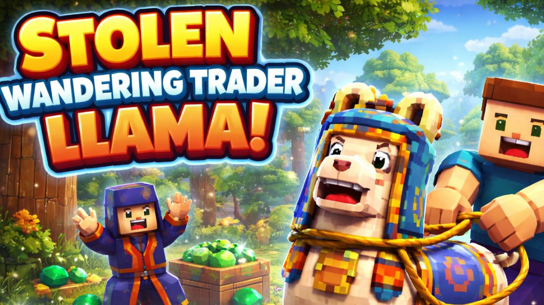 ⁣How I Stolen Wandering Trader llama | Minecraft