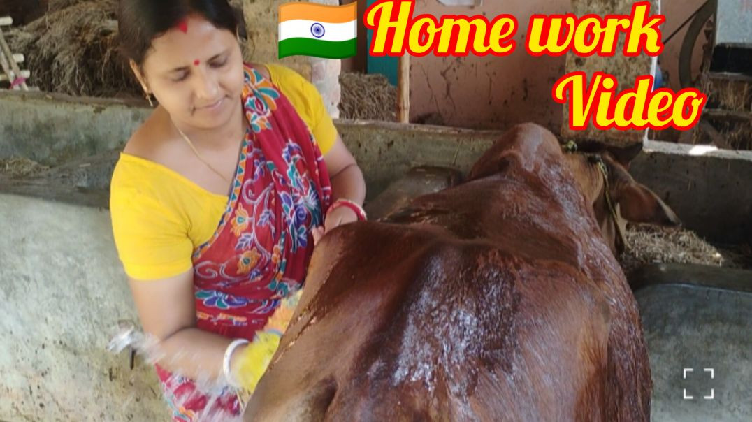 ⁣Home work video 🇮🇳#familyvlog#villagelife#vlog