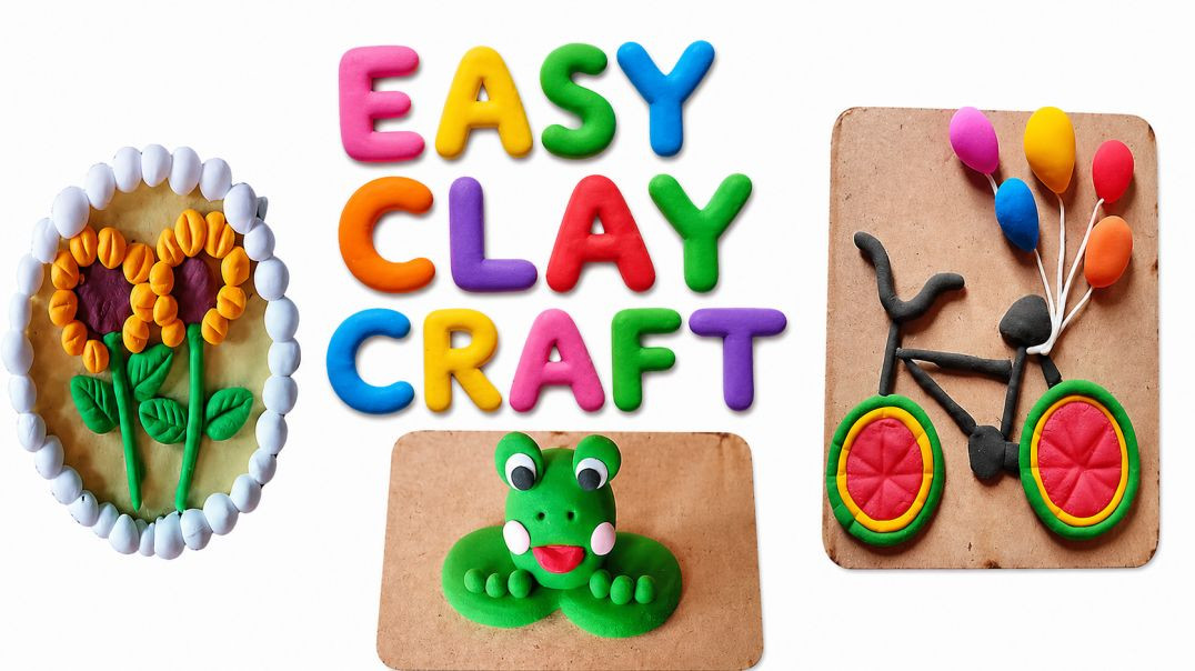 ⁣Easy clay craft for beginner#diy#claycraft