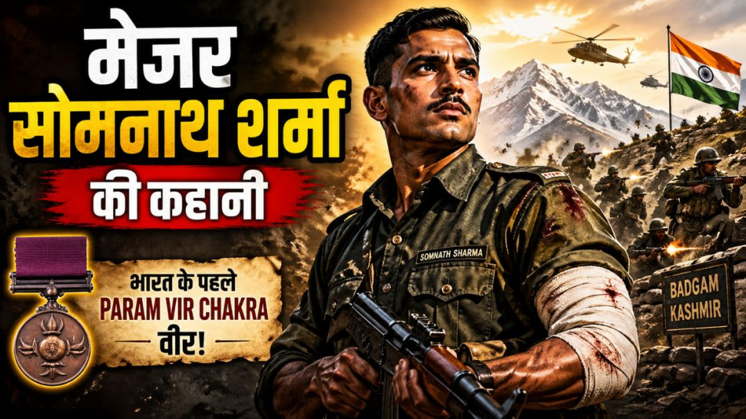 ⁣⁣Major Somnath Sharma 🇮🇳 | India Ke Pehle Param Vir Chakra Hero ⚔ | #shorts