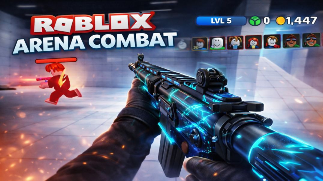 ⁣ROBLOX ARENA COMBAT 🔥 OP Gun Skin Gameplay!