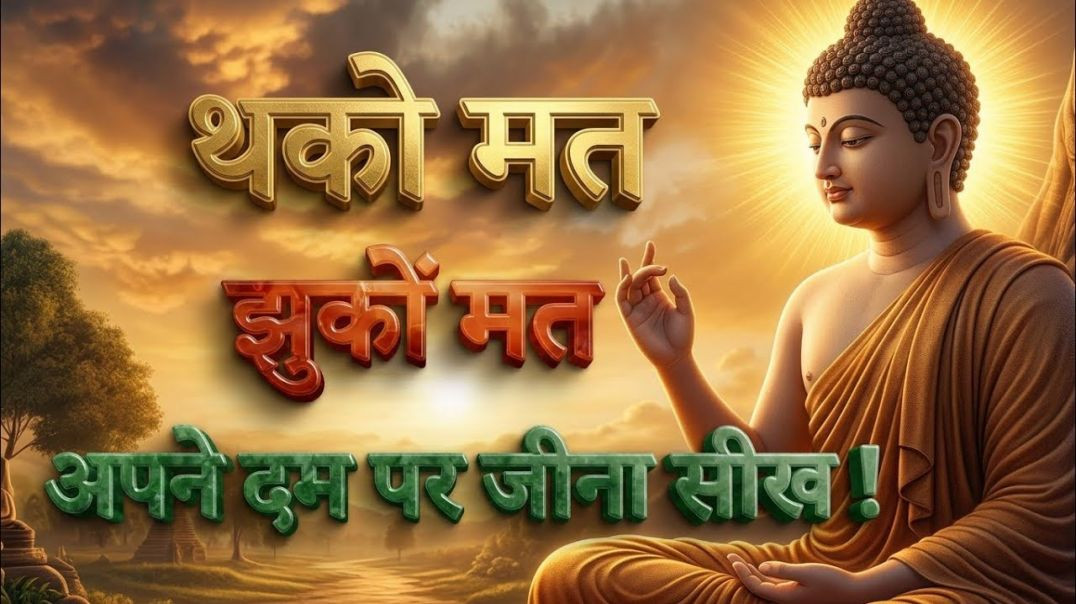 ⁣थको मत झुकों मत,अपने दम पर जीना सीख Life Changing  Buddhist motivational quotes in Hindi