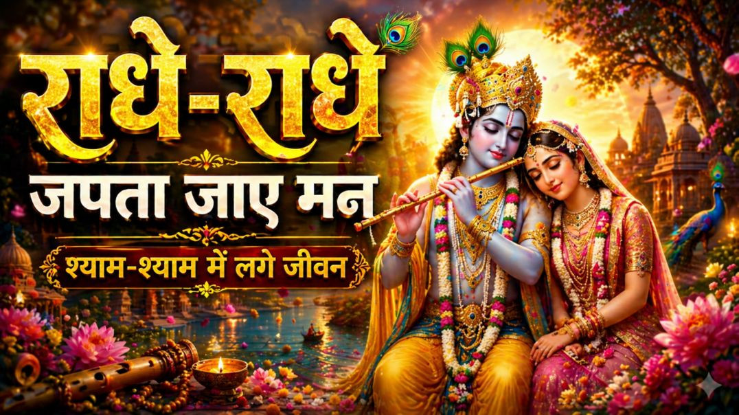 ⁣⁣👉 Radhe Radhe Japta Jaye Man | New Krishna Bhajan 2026 | Vrindavan Bhakti Song |  @BhajanMala_AI