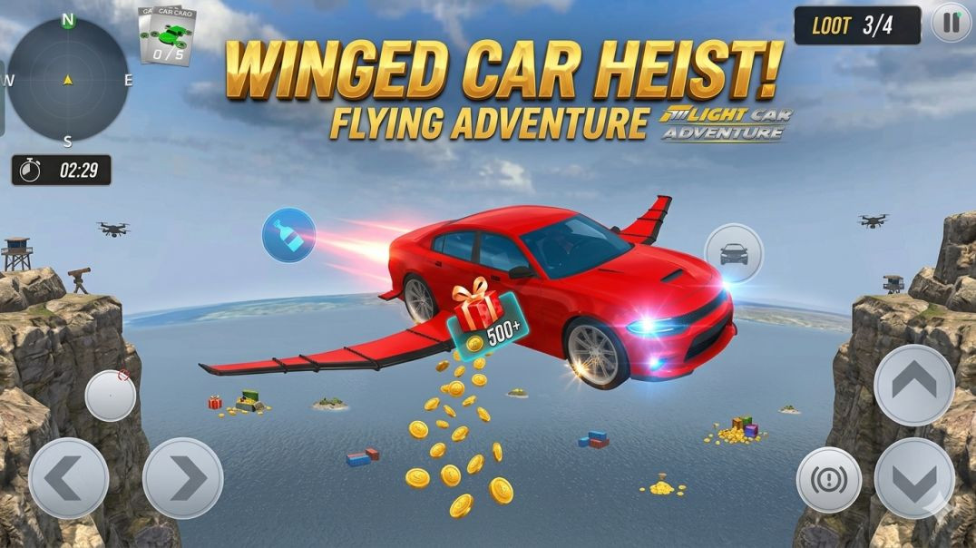 ⁣Car fling gaming video
