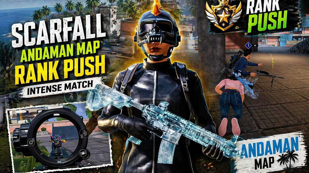 ⁣SCARFALL Andaman Map Rank Push 🔥 Intense Match Gameplay