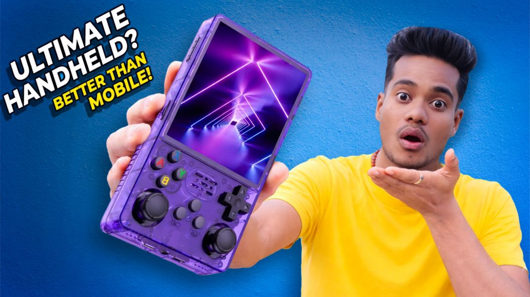 ⁣Portable Retro Gaming Console Unboxing 🔥  10000+ Games Handheld Emulator 😱_1080p