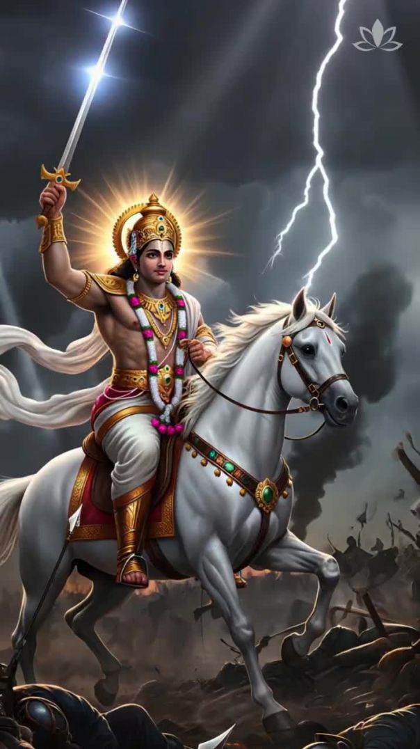 जब अधर्म बढ़ेगा, तब धर्म की रक्षा हेतु कल्कि अवतार आएँगे। 🙏 देव दर्शन।