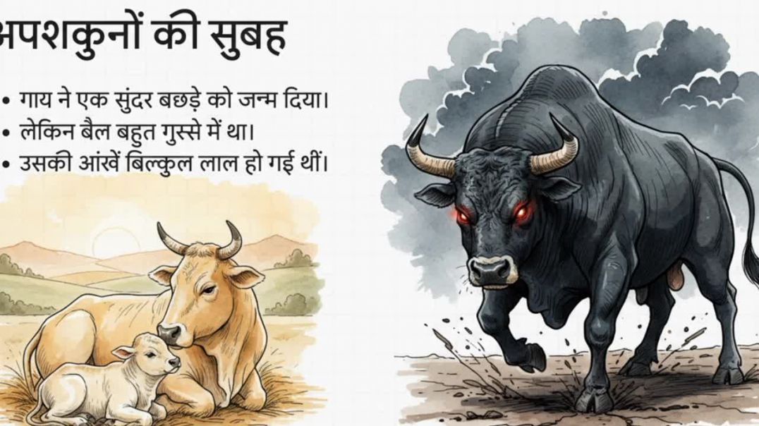 एक डरावनी चुड़ैल पास के एक पेड़ प रहती थी और रोज़ उनके तालाब से मछलियाँ चुराकर खा जाती थी।