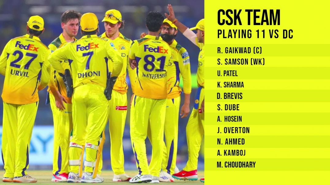 ⁣csk vs dc match chennai super kings vs delhi capitals
