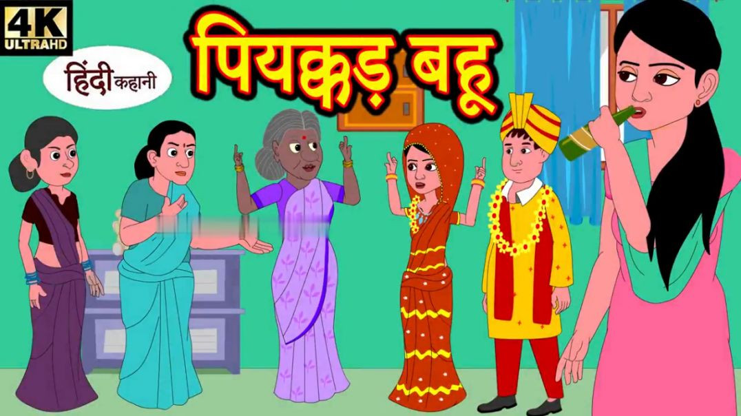 ⁣Kahani पियक्कड़ बहू - hindi kahaniya _ story time _ kahaniya _ stories _ moral stories funny(720P_HD