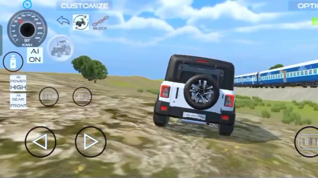 ⁣😱खतरनाक वाला 😱 seen हो गया 🚈 ट्रेन थार 🚙 से आगे निकल ⚡गई.. #apnatube #gamnig #video