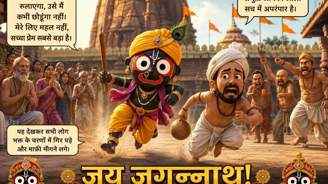 ⁣जगन्नाथ जी अपने भक्त के पीछे ऐसे छांड़ी लेकर क्यों दौड़ रहे हैं