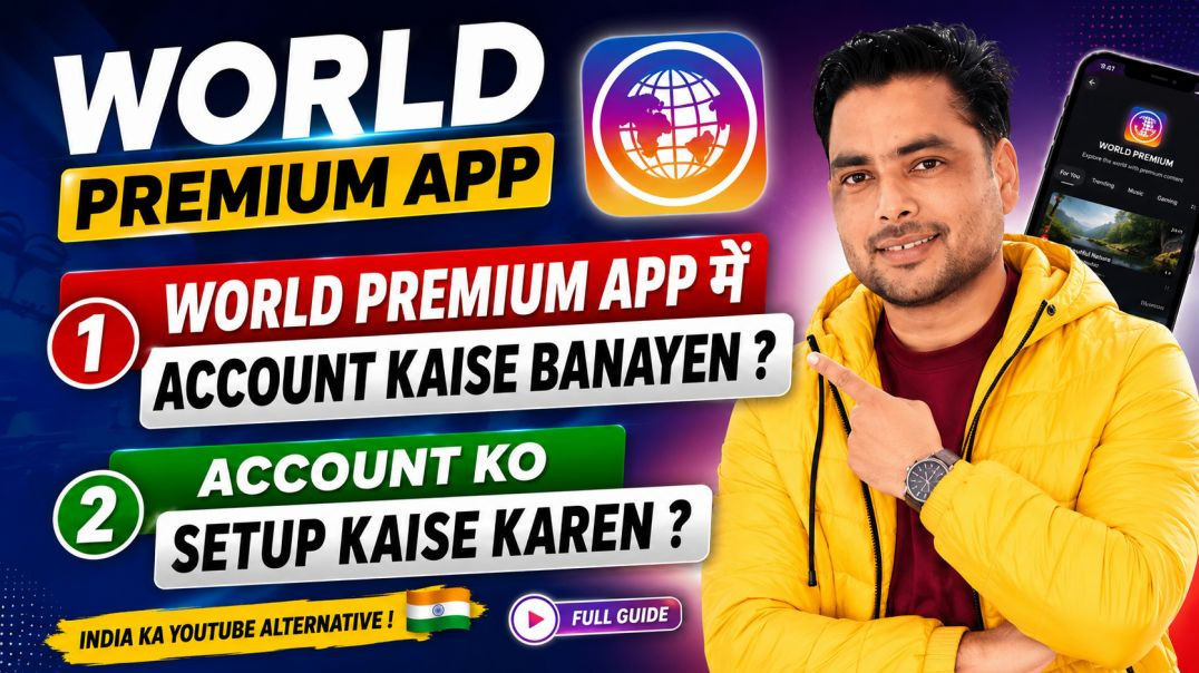 ⁣World Premium App Me Account Kaise Banaye ? Account ki setting kaise kare💯 #shanukasafar