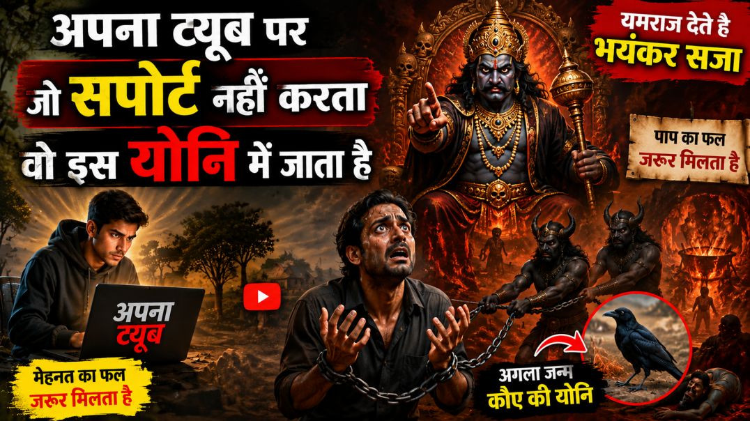 ⁣अपना ट्यूब पर जो सपोर्ट नहीं करता वो इस योनि में जाता है | यमराज देते हैं भयंकर सजा | Nikki 9012